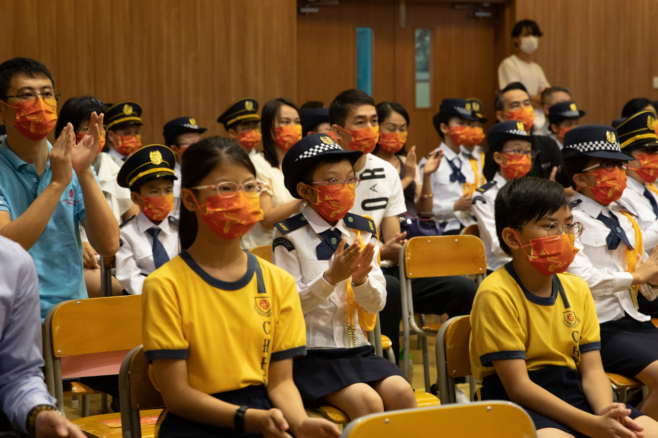 홍콩 시우사이완(小西灣)의 초등학교에서 학생이 수업을 듣고 있다. [게티이미지뱅크]