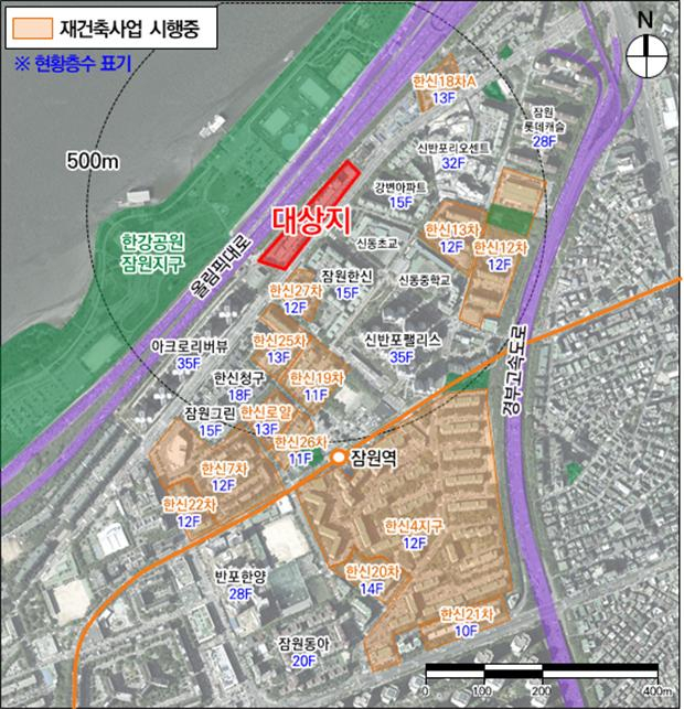 위치도 (서초구 잠원동 55-10번지 일대)