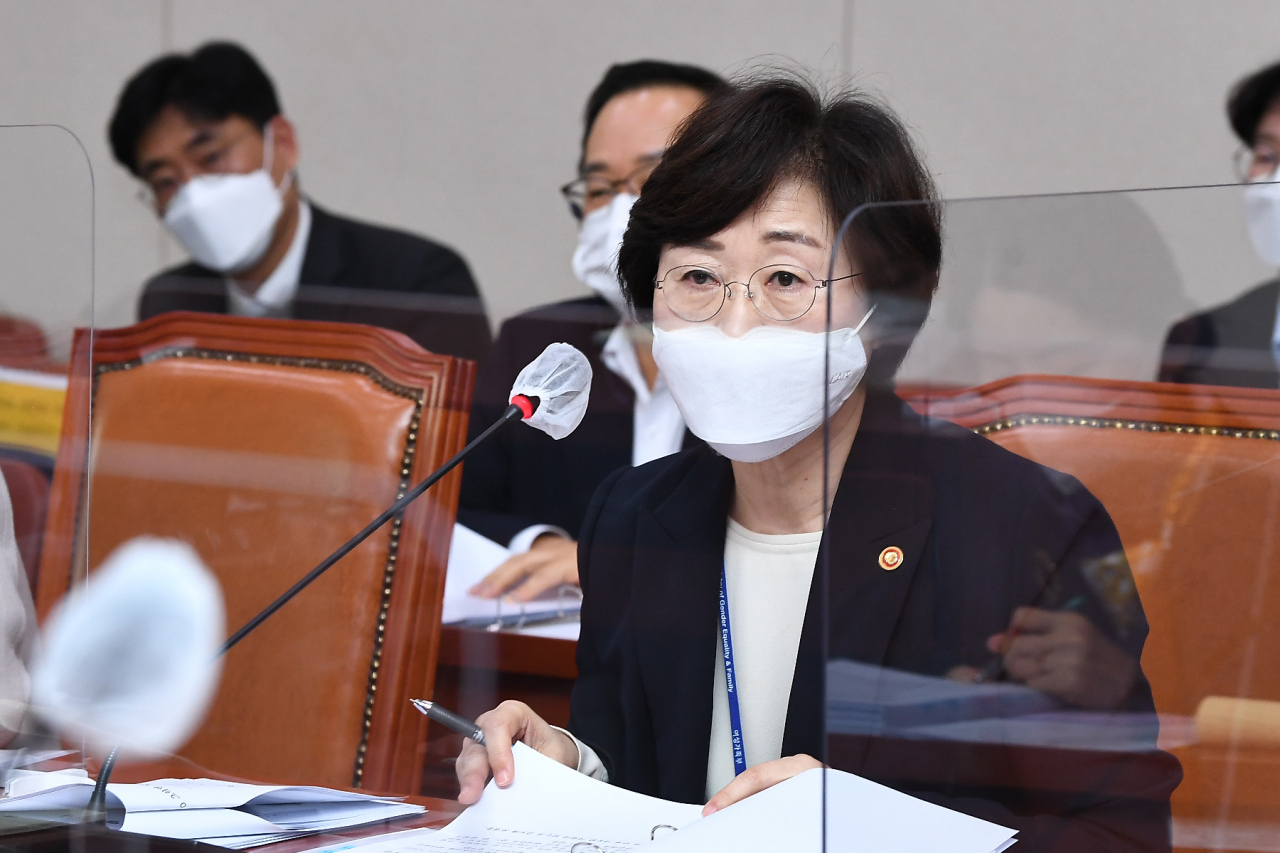 정영애 여성가족부 장관. [연합]
