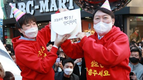 이준석 국민의힘 대표와 윤석열 대선후보. [연합]
