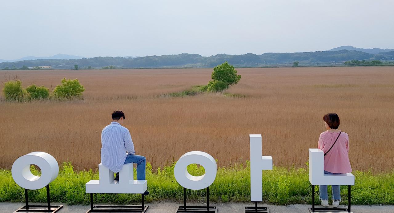 용안습지에서 그들은 말이 없었다.