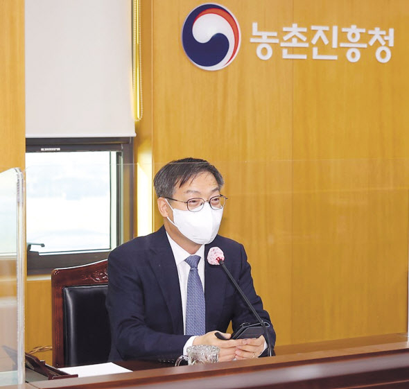 박병홍 농촌진흥청장이 7일 전북 전주 본청에서 열린 취임식에서 취임사를 하고 있다. [농촌진흥청 제공]