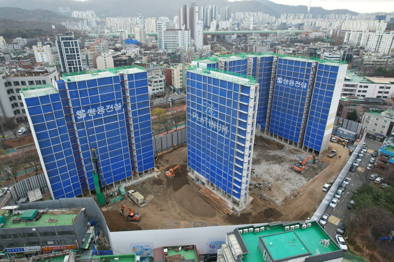 쌍용건설이 리모델링 공사를 하고 있는 서울 송파구 오금아남 공사 현장. [쌍용건설]
