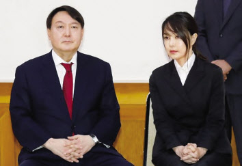 윤석열 국민의힘 대선후보와 배우자 김건희 씨. [연합]