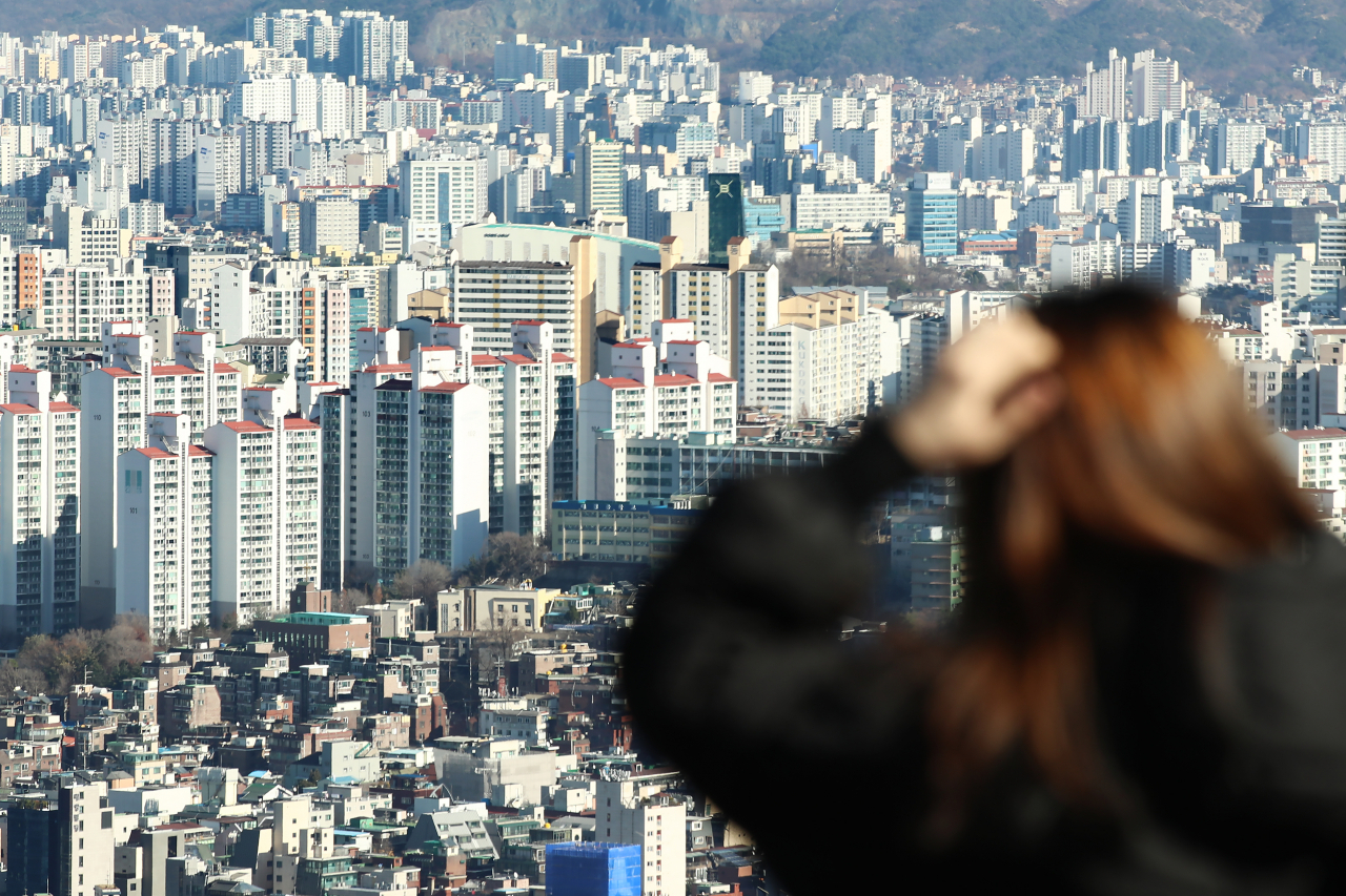 3일 서울 남산에서 바라본 서울 시내 아파트 단지. [연합]