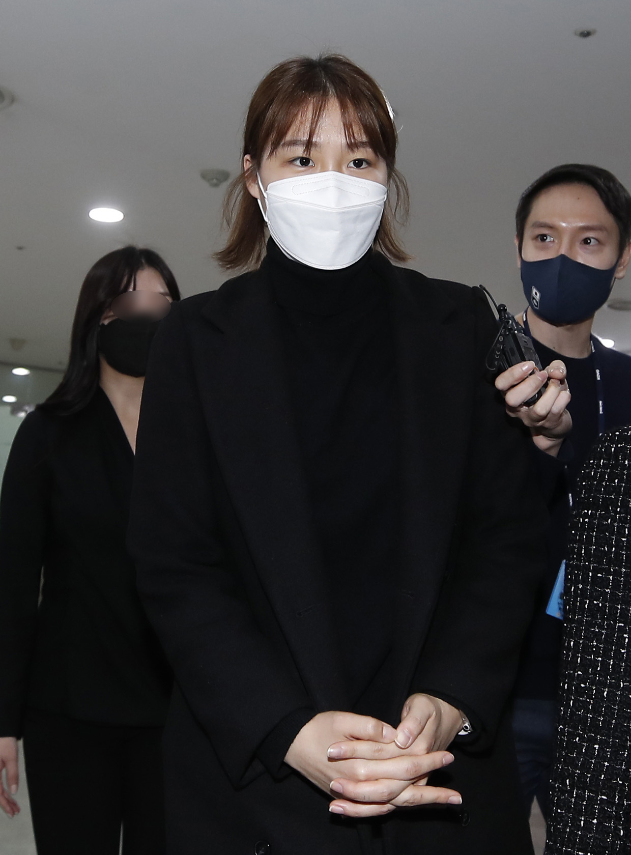 조송화가 10일 오전 서울 마포구 상암동 한국배구연맹에서 열린 상벌위원회에 출석하고 있다. 연합뉴스