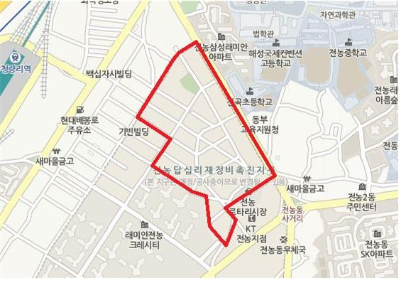 서울 동대문구 전농제8구역 주택재개발정비사업 지역. [동대문구 제공]