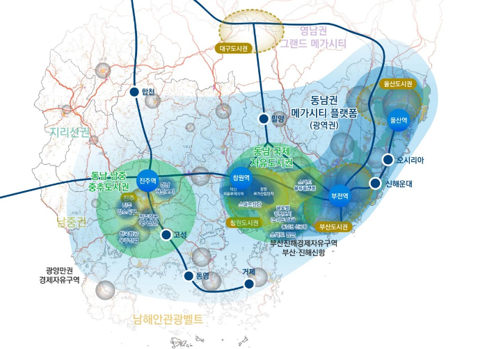 부울경 메가시티. [경남도 제공]