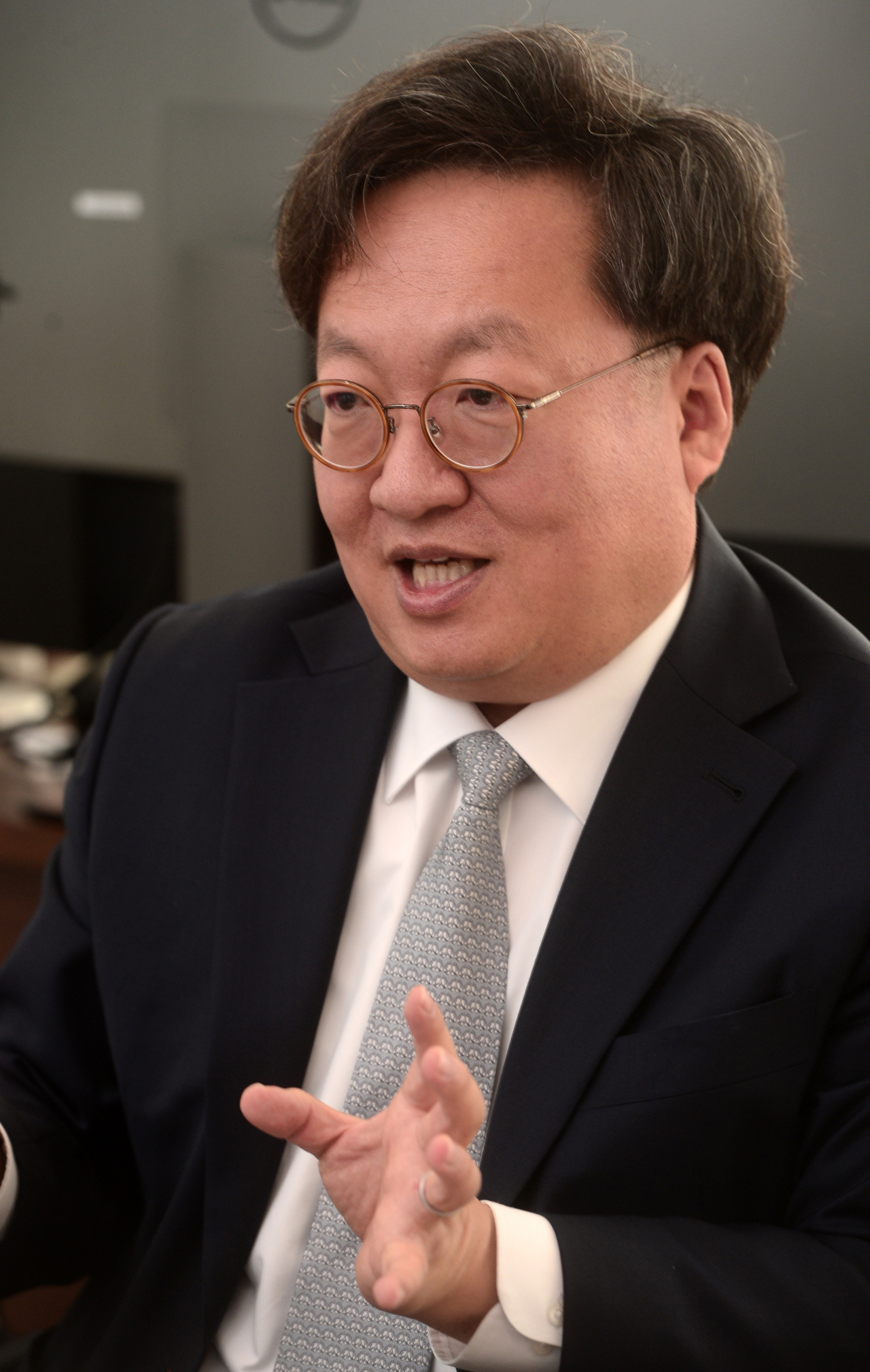 신경식 이화여대 대외부총장이 최근 서울 서대문구 이화여대 본관에서 헤럴드경제와 인터뷰를 하고 있다. 박해묵 기자