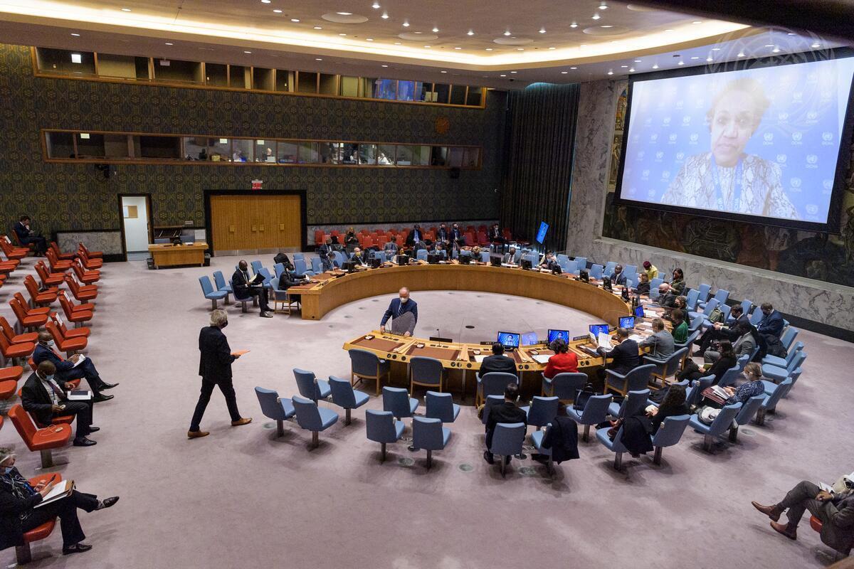 The United States Security Council holds a closed-door consultation on human rights situations in North Korea on Dec. 15. (UN Photo/Manuel Elías)