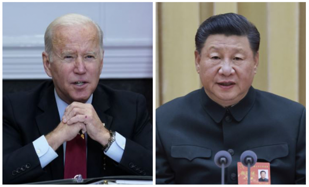 조 바이든(왼쪽) 미국 대통령과 시진핑(習近平) 중국 국가 주석의 모습. [AP]