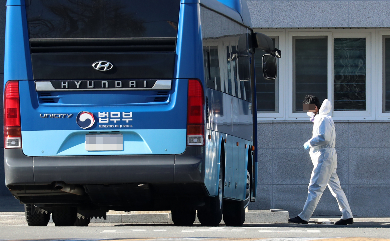 지난 13일 오전 충남 홍성교도소 내부 모습. [연합]