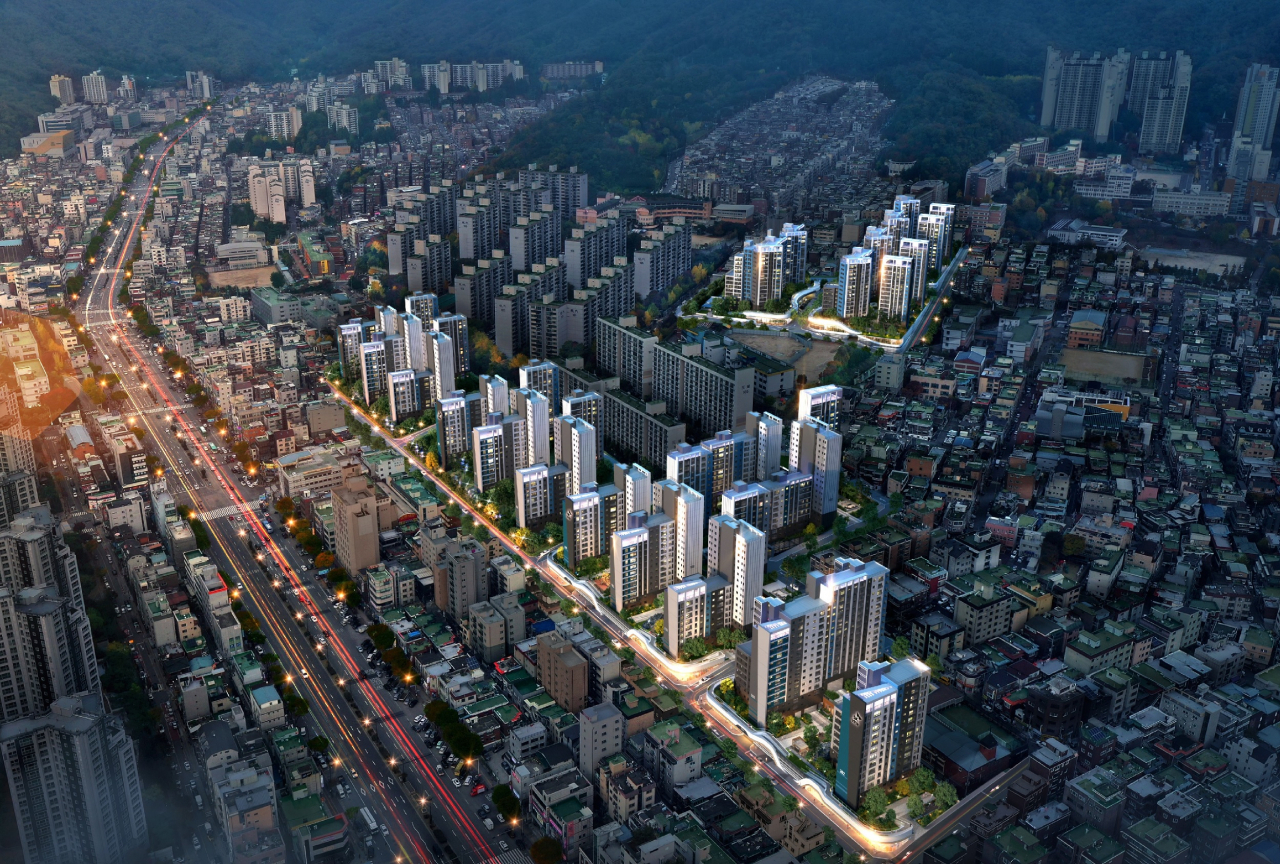 성남 금광동1·2단지 가로주택정비사업 광역 조감도 [SK에코플랜트 제공]