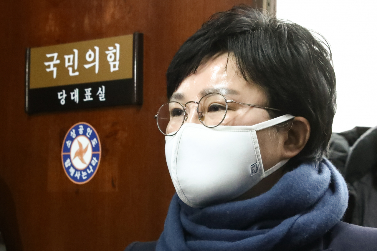 국민의힘 이준석 대표와 갈등을 일으킨 조수진 선대위 공보단장. [연합]