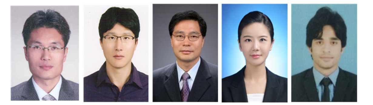 왼쪽부터 김용삼 교수, 나공태 교수, 권병목 교수, 김도연 학생, 아미르 이크발 학생.[UST 제공]