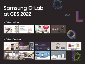 삼성전자가 CES 2022 참가를 지원하는 C랩 인사이드 4개 과제와 C랩 아웃사이드 스타트업 9개. [삼성전자 제공]