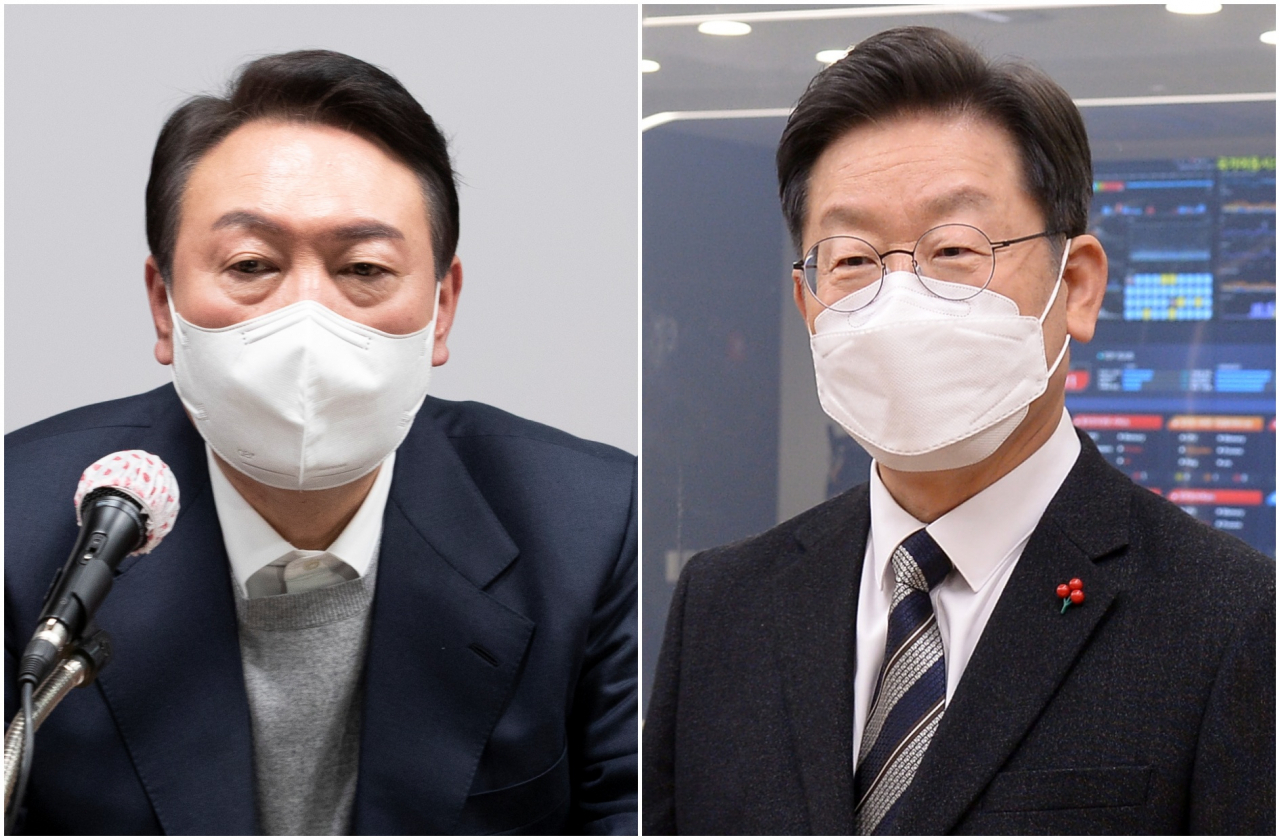 윤석열 국민의힘 대선 후보-이재명 더불어민주당 대선 후보. [국회사진기자단]