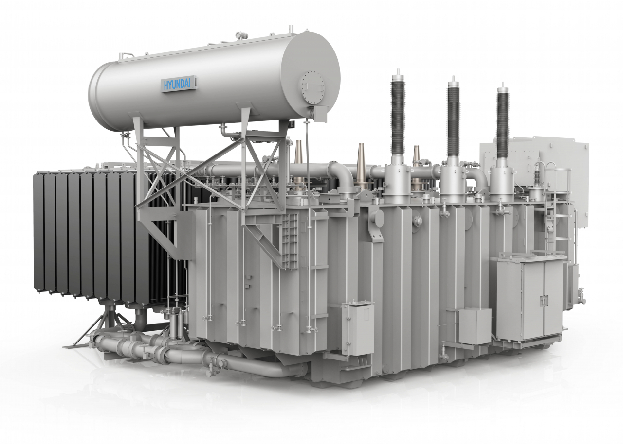현대일렉트릭이 오만전력청에서 수주한 400kV 500MVA 초고압 변압기. [현대일렉트릭 제공]