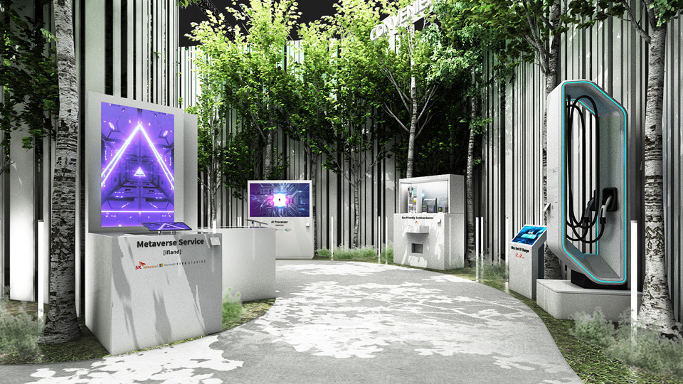 ‘CES 2022’ SK 그룹 전시 부스 조감도 [SK텔레콤 제공]