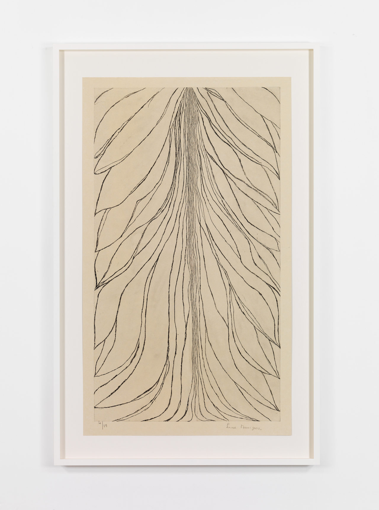 ‘내면으로(‘Turning Inwards’) #4’ 중 ‘유칼립투스의 향기 (THE SMELL OF EUCALYPTUS (#1))’. 유칼립투스는 부르주아에게 “어머니와의 관계를 상징하고, 작가의 노년기에 두드러지게 표면화된 모성 중심의 정체성을 보여주는 매개체”다. [국제갤러리 제공]