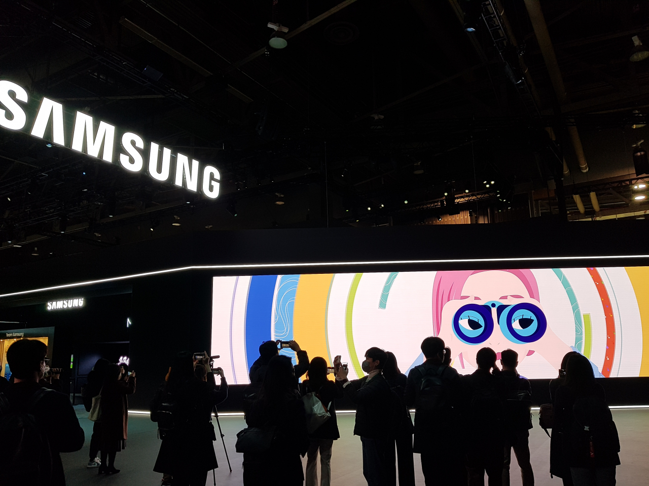 CES 2022 내부의 삼성전자 관련 전시관 모습. 문영규 기자
