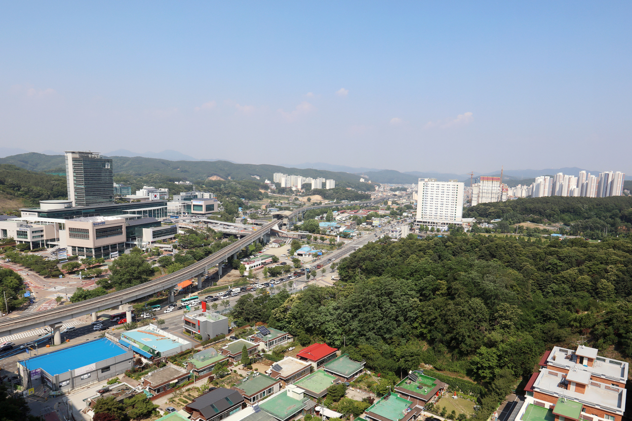 용인시 중심권역 전경.