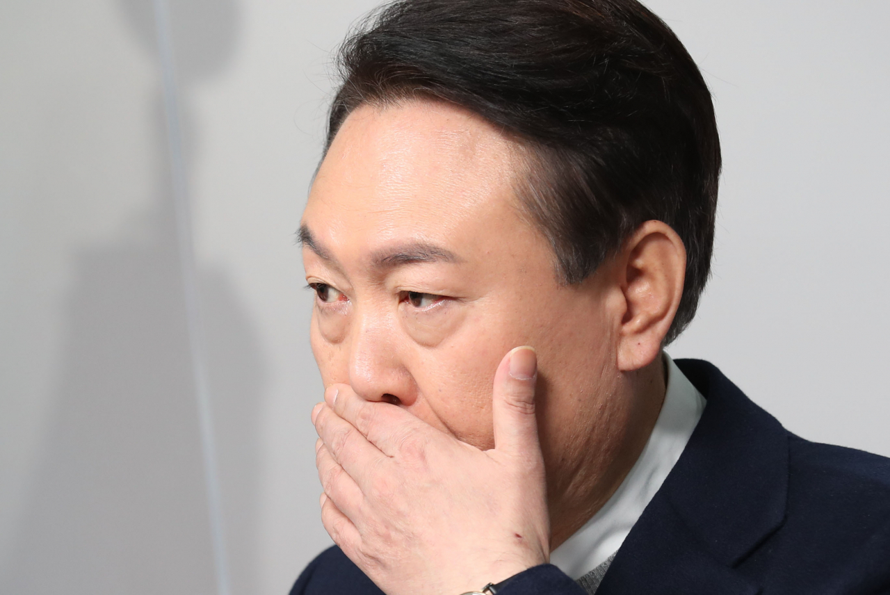 윤석열 국민의힘 대선 후보가 6일 오전 서울 여의도 당사에서 ‘신도시 재정비’ 정책공약을 발표하고 있다. [이상섭 기자]