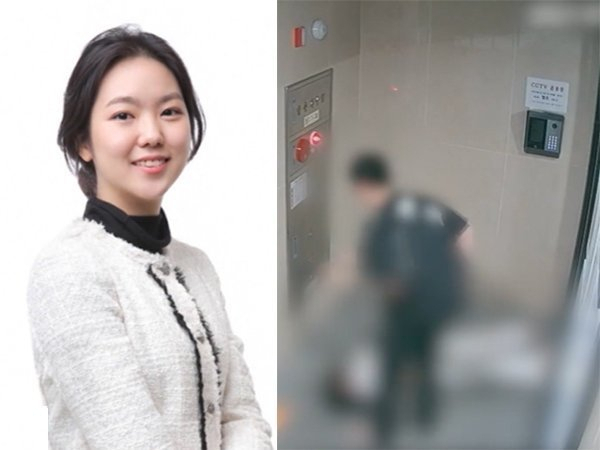 故 황예진 씨(왼쪽), 사고당시 CCTV 영상(오른쪽)
