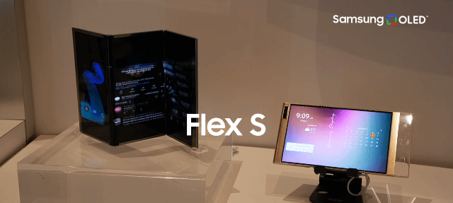 삼성디스플레이가 ‘CES 2022’ 프라이빗 부스에서 공개한 차세대 OLED. [유튜브 Abhijeet Mishra 캡처]