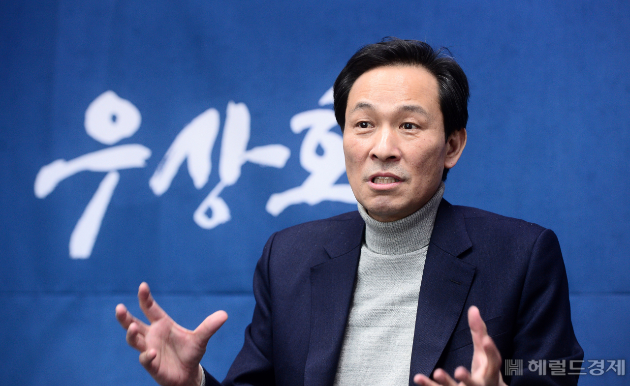 우상호 더불어민주당 의원 [사진=이상섭 기자 babtong@heraldcorp.com]