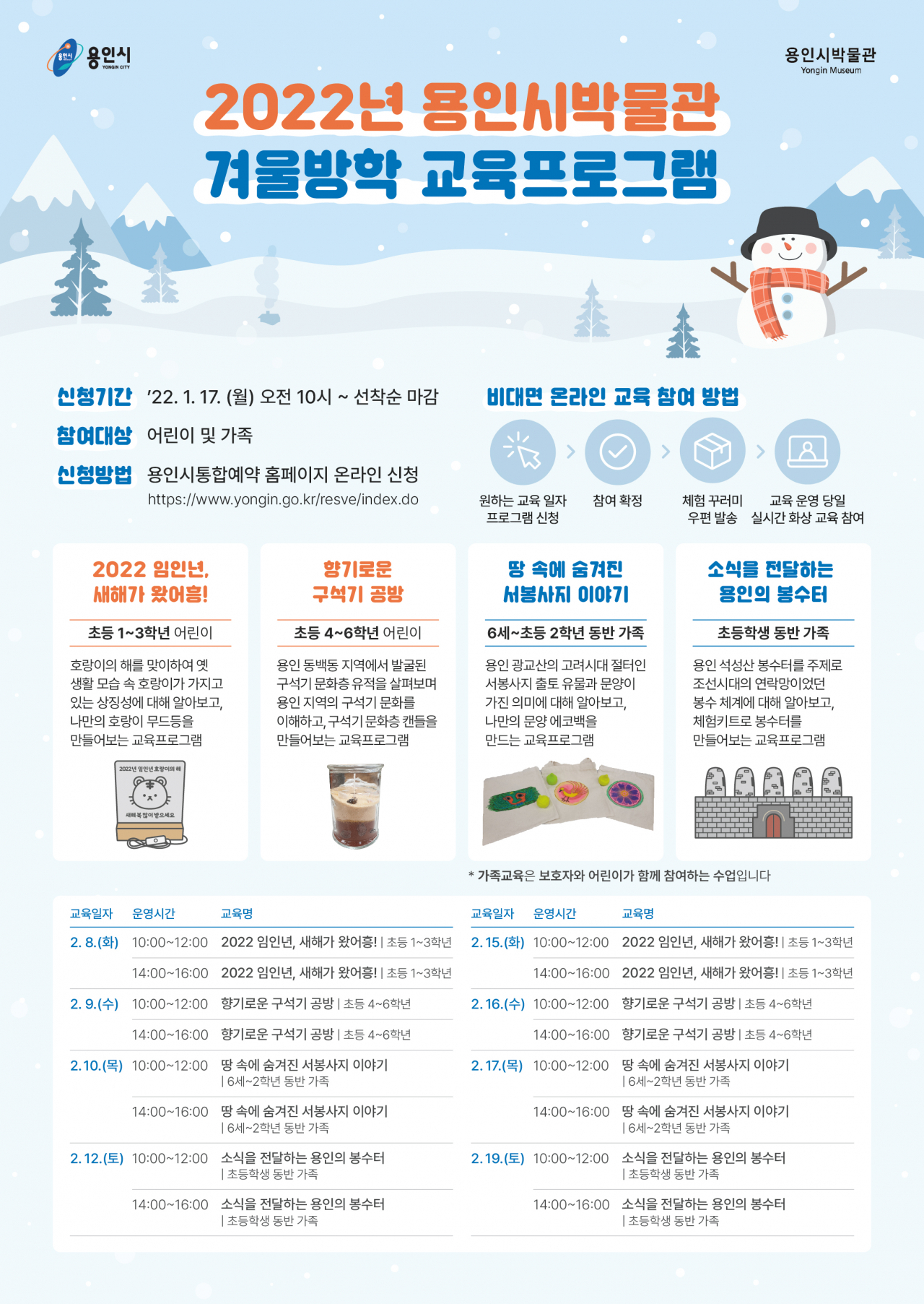 용인시 박물관 포스터.