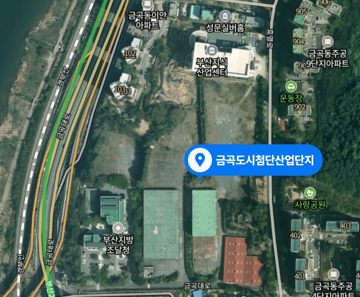 금곡도시첨단산업단지 위성사진. [네이버 발췌]