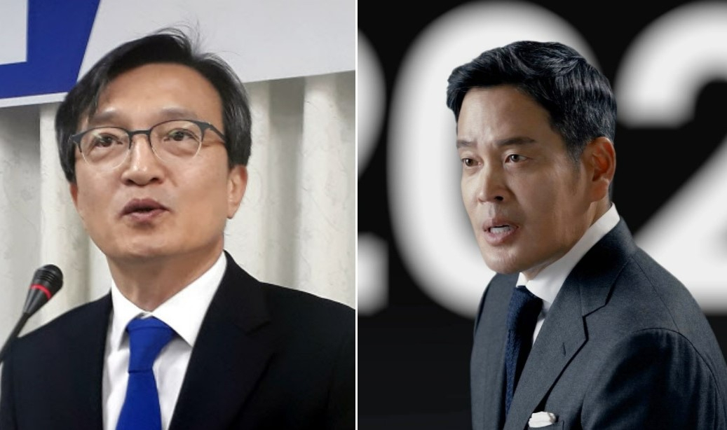 김의겸 열린민주당 의원(왼쪽) 정용진 신세계그룹 부회장(오른쪽) [연합]