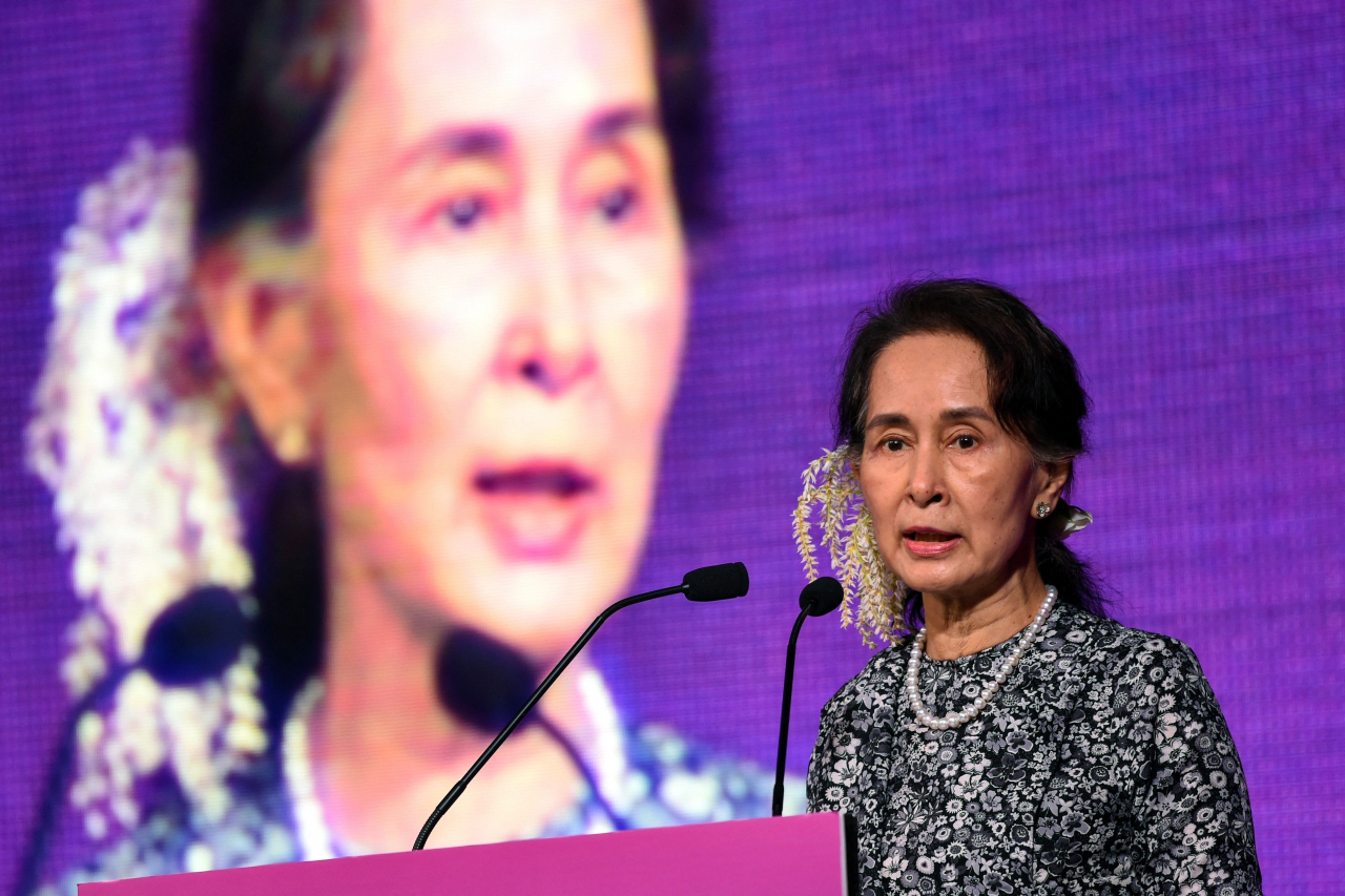 아웅산 수치 미얀마 국가 고문. [AFP]