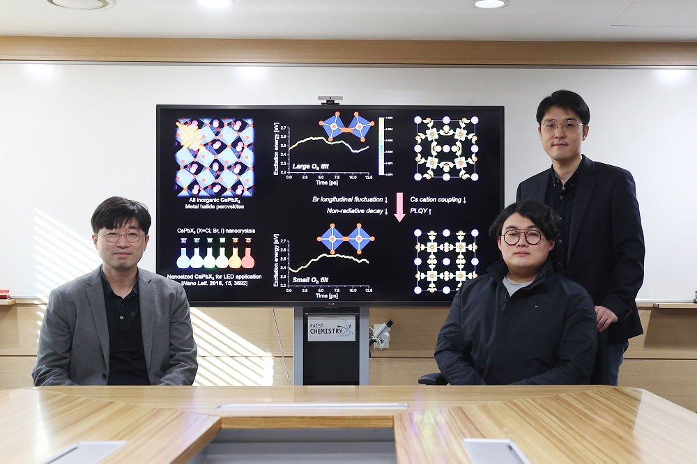 김형준(오른쪽 위) KAIST 교수와 하윤후 석박사통합과정(오른쪽 아래) 홍기하(왼쪽 아래) 한밭대 교수.[KAIST 제공]