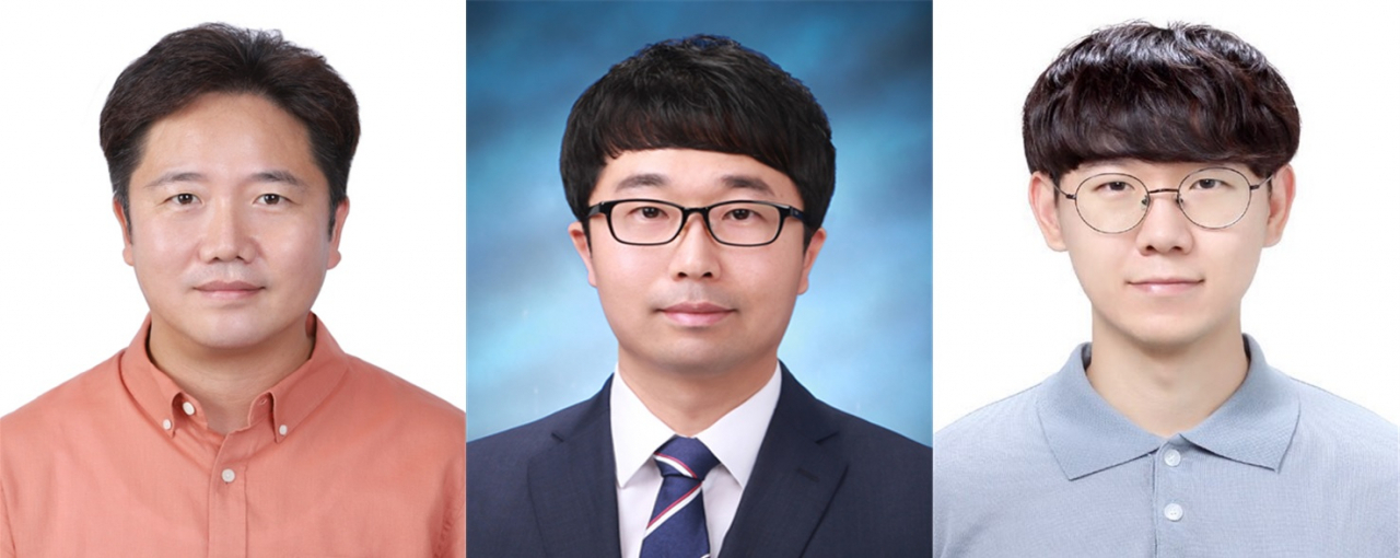 한국전기연구원 전고체전지 연구개발팀. 왼쪽부터 하윤철, 김병곤, 최홍준 박사.[한국전기연구원 제공]