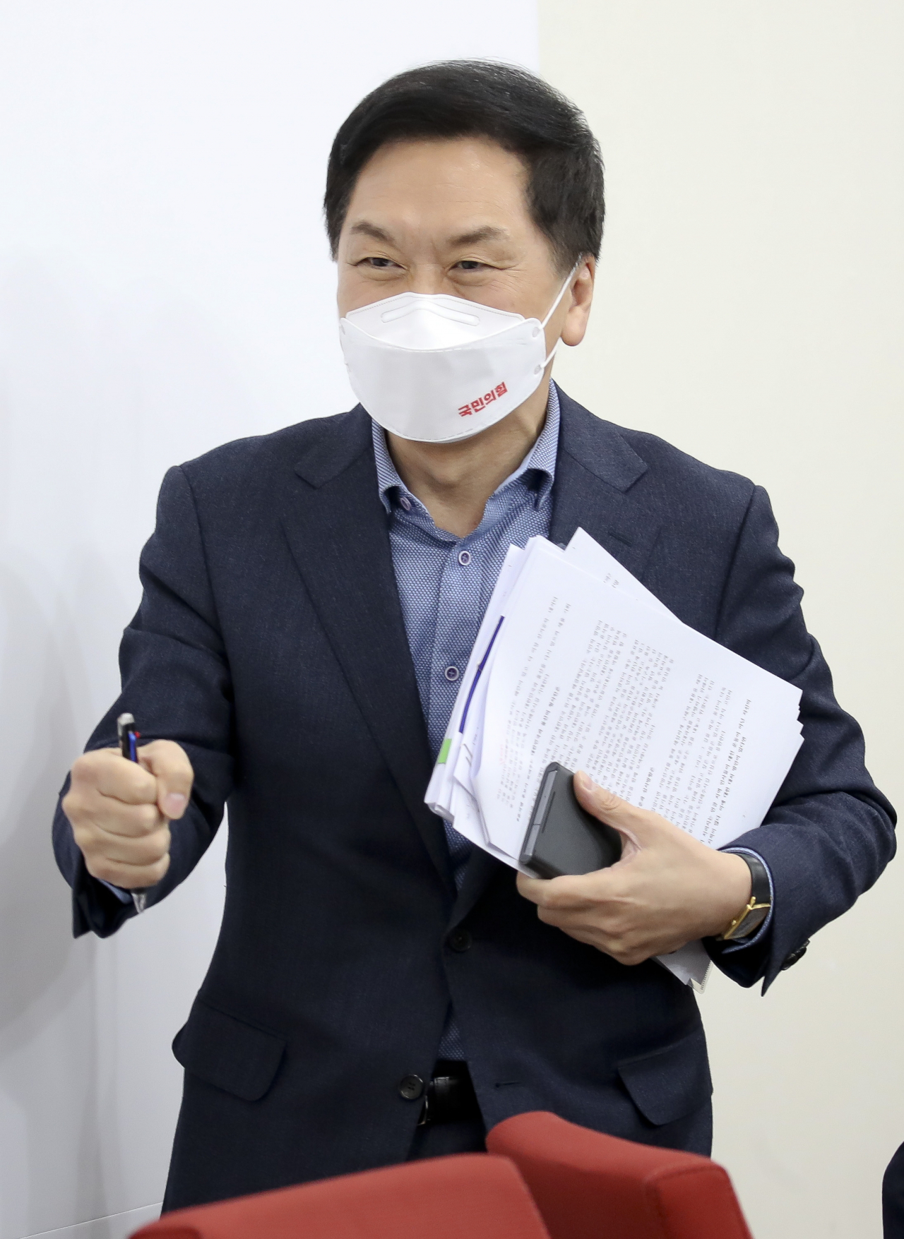 17일 오후 서울 여의도 국회에서 열린 국민의힘 '대장동 특혜비리 관련 의문사 진상규명위원회 1차회의'에 김기현 위원장이 참석하고 있다. [국회사진기자단]
