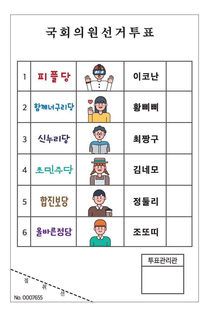 그림투표용지 예시. [장애인차별금지추진연대 제공]
