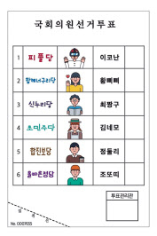 그림투표용지 예시.[장애인차별금지추진연대 제공]
