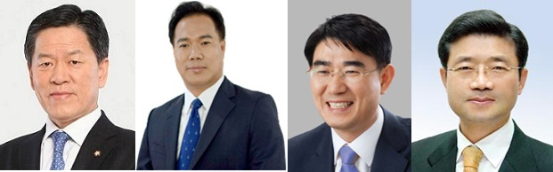 사진 왼쪽부터 주승용·이용주 전 의원, 노관규 전 순천시장,정인화 전 의원.
