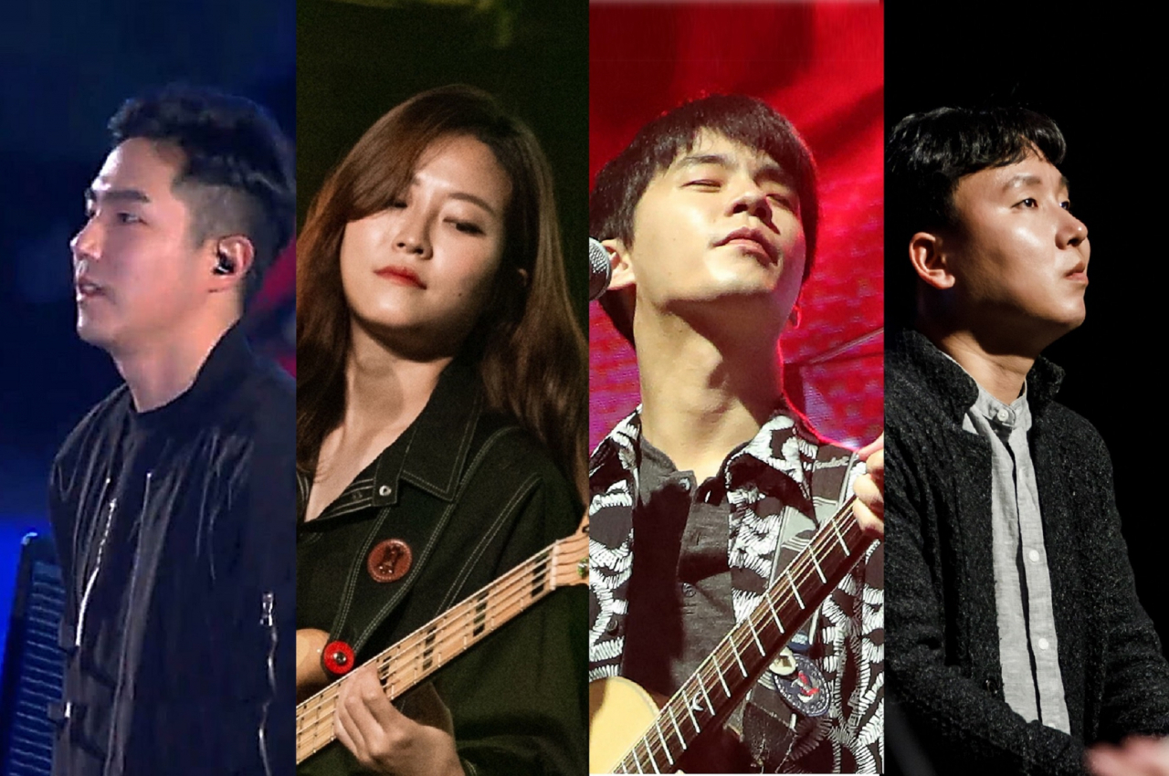 배희관 밴드 멤버. 왼쪽부터 드럼 김영규, 베이스 손주은, 보컬&기타 배희관(시각장애), 키보드 윤형진(시각장애)