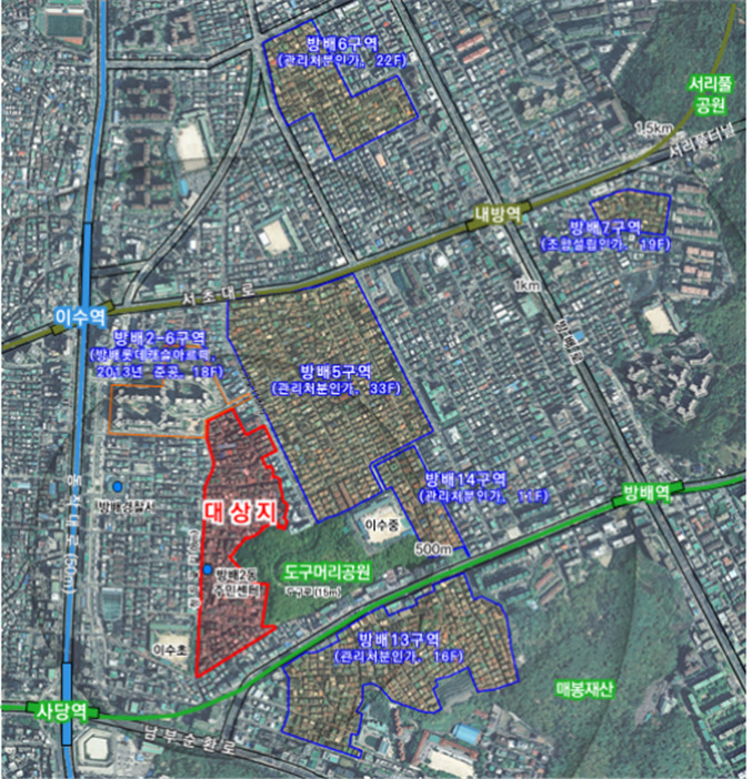방배15구역 주택재건축정비구역 위치도 [서울시 제공]
