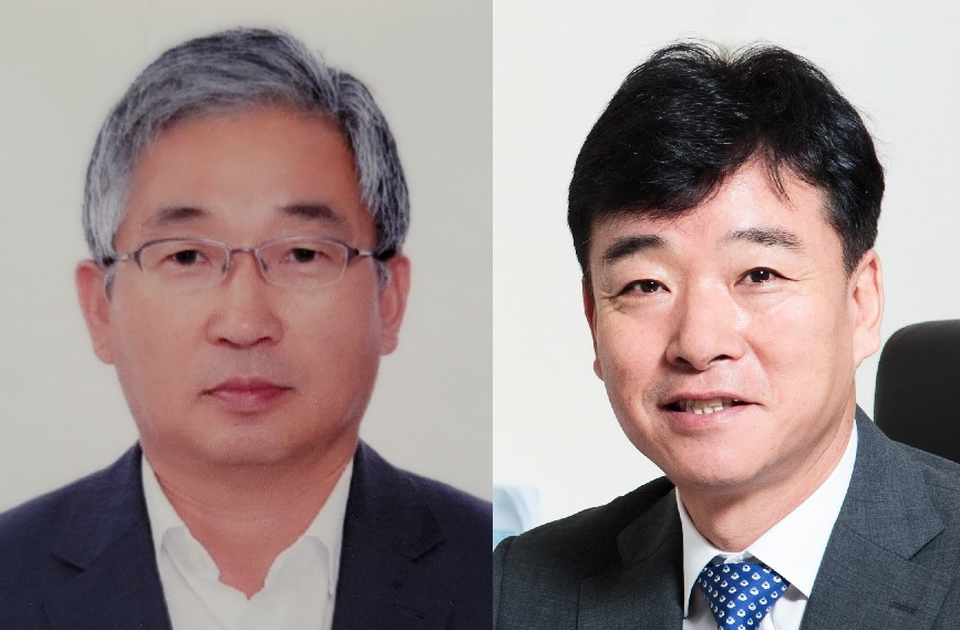 쌍용건설 안재영 부사장(왼쪽)과 김우상 전무.
