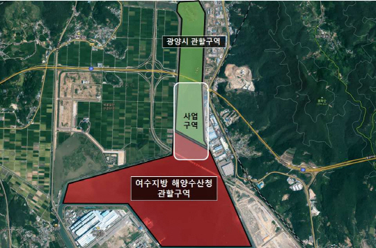 초남 태양광 발전소 위치도.