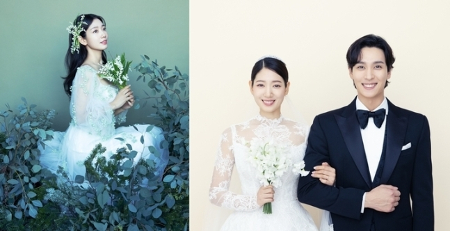 모니크 륄리에 드레스를 착용한 박신혜. [솔트엔터테인먼트 제공]