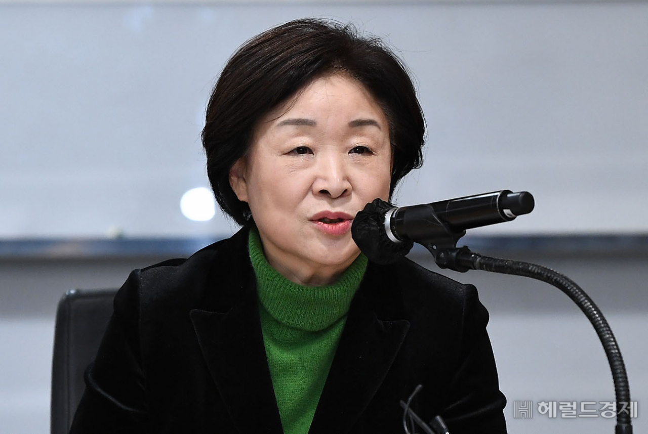 심상정 정의당 대선 후보가 24일 서울 여의도 산림비전센터에서 (사)한국지역언론인클럽 초청 토론회를 하고 있다. [사진=국회사진기자단]
