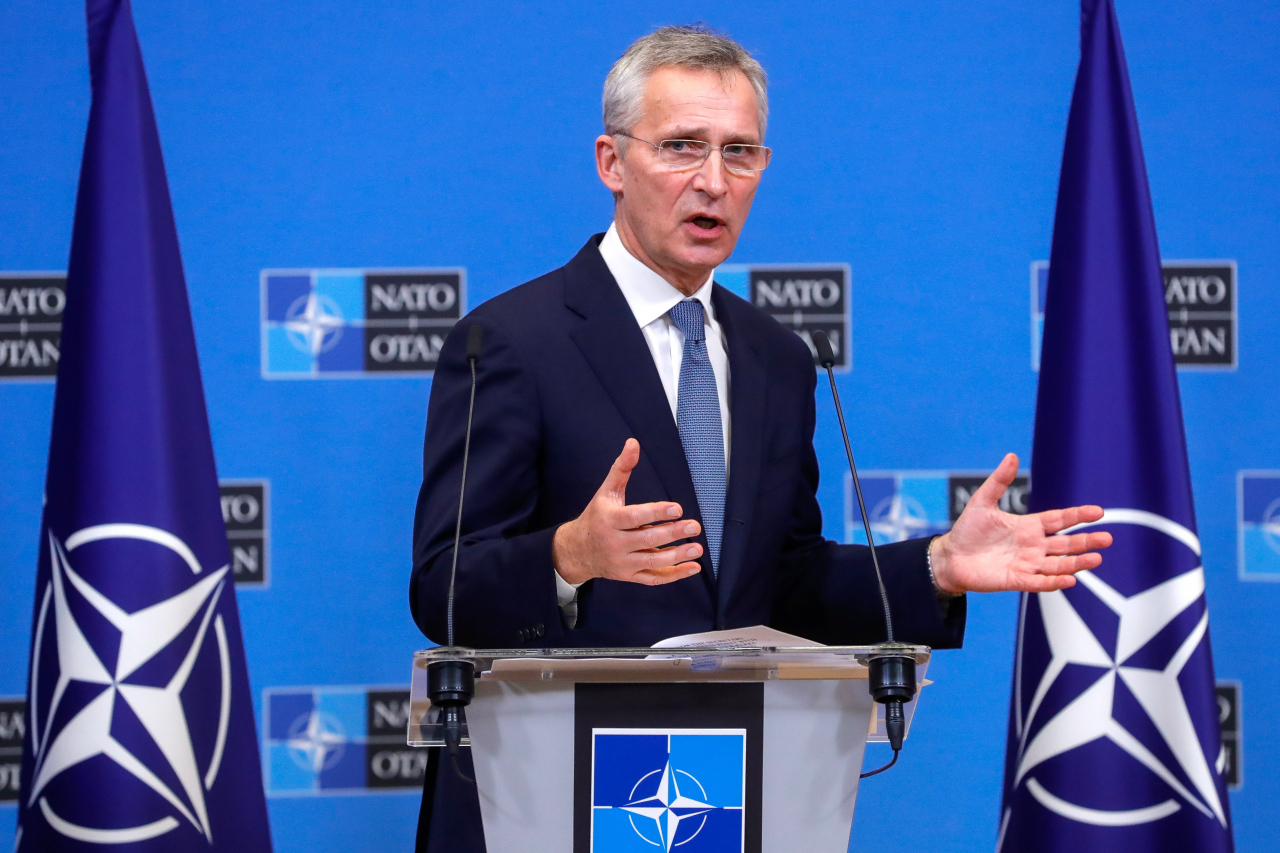옌스 스톨텐베르그 북대서양조약기구(NATO·나토) 사무총장의 모습. [EPA]