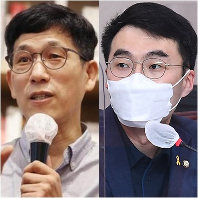진중권 전 동양대 교수(왼쪽)와 김남국 더불어민주당 의원(오른쪽). [연합]