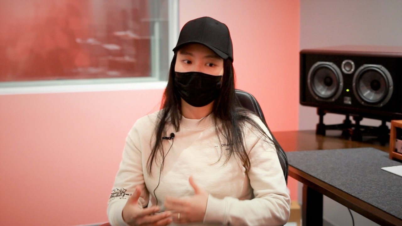 Joyce Park, the director and COO of K-Pop Center, speaks during interview with The Korea Herald in early December 2021. (Picture by Choi Ji-won/ The Korea Herald)