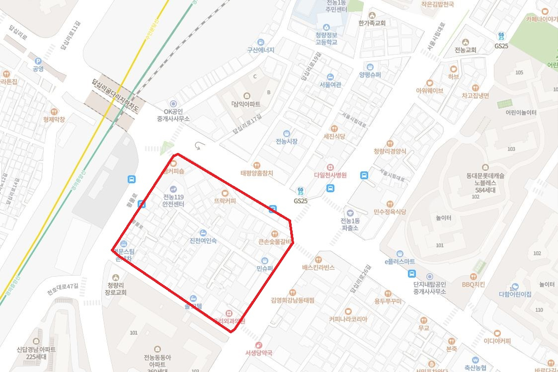 전농12구역 위치도. [동대문구 제공]